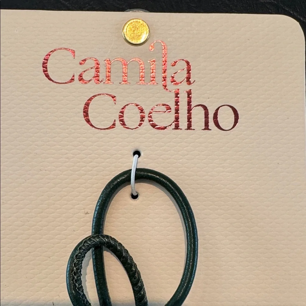 Camila Coelho Red Leather Flower Pendant with Green Cord - Picture 3 of 6